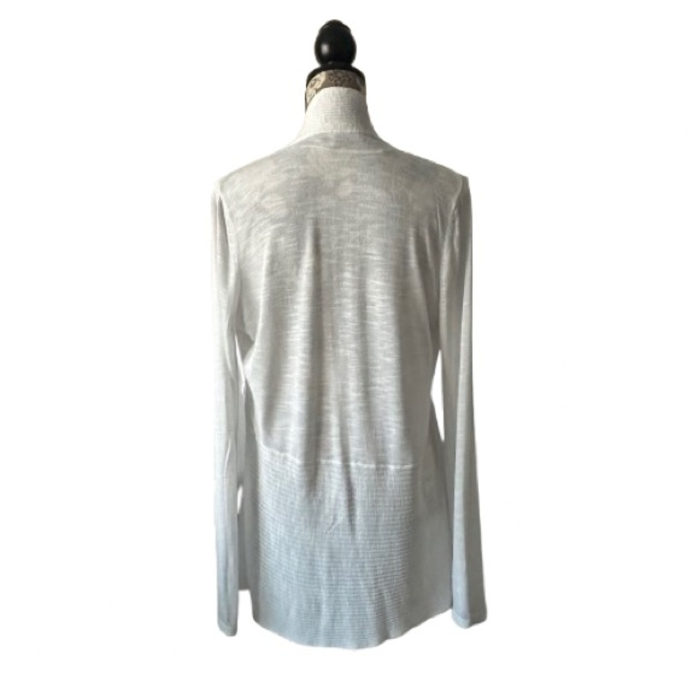 INC International Concepts Women's M White Sleeved Open Front Cardigan Sweater - Picture 4 of 11